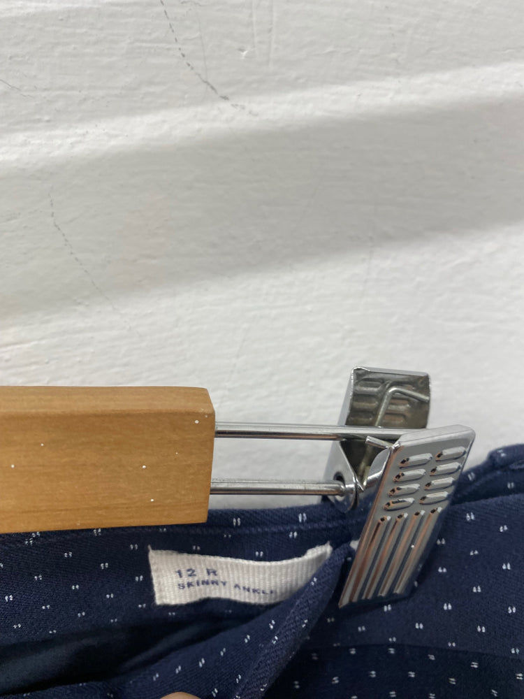 Gorgeous Gap Ankle skinny trousers Uk16 Navy blue with white polka dots LF003