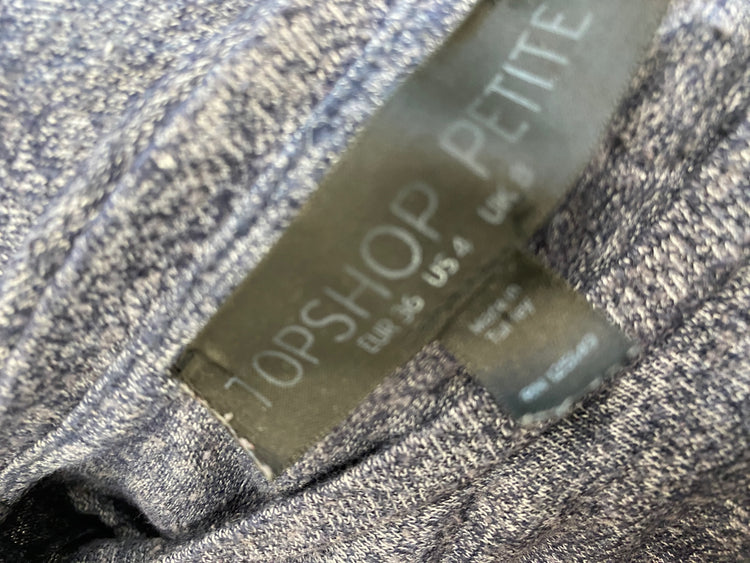 Gorgeous Topshop petite Dress UK8 Dark Gray EK001