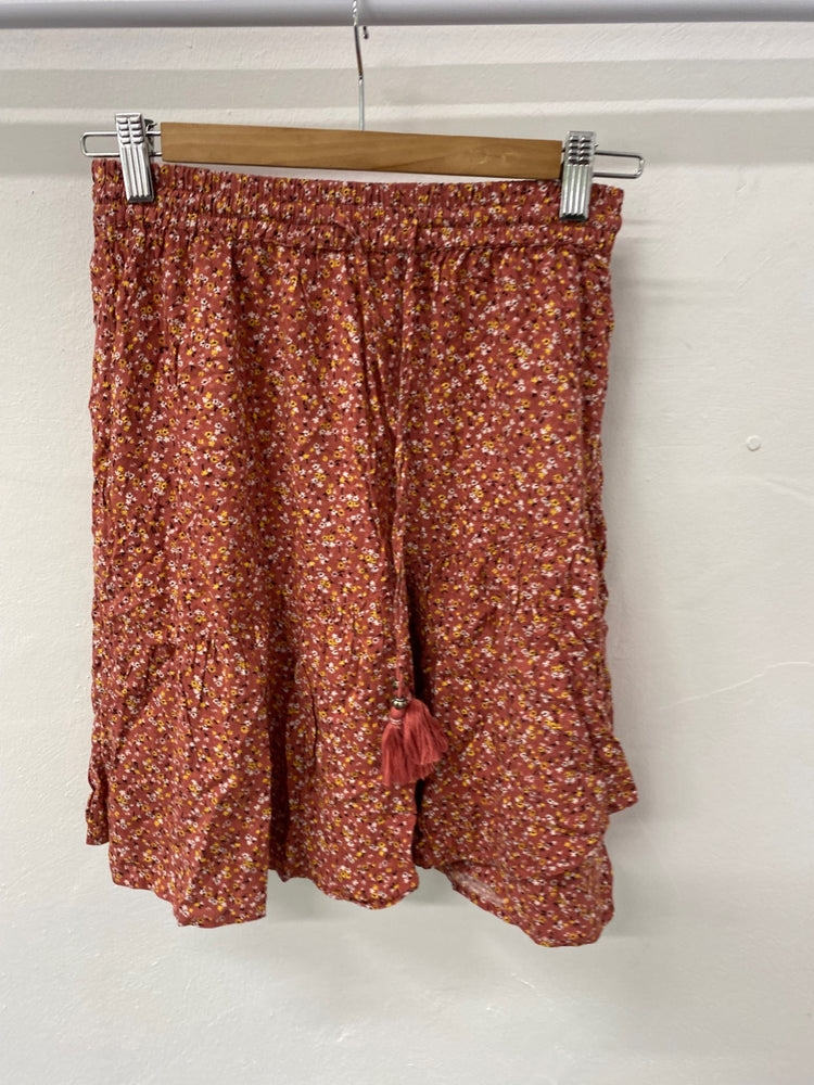 Gorgeous FatFace Skirt UK6 Soft burnt red ditsy tiered skirt EK001