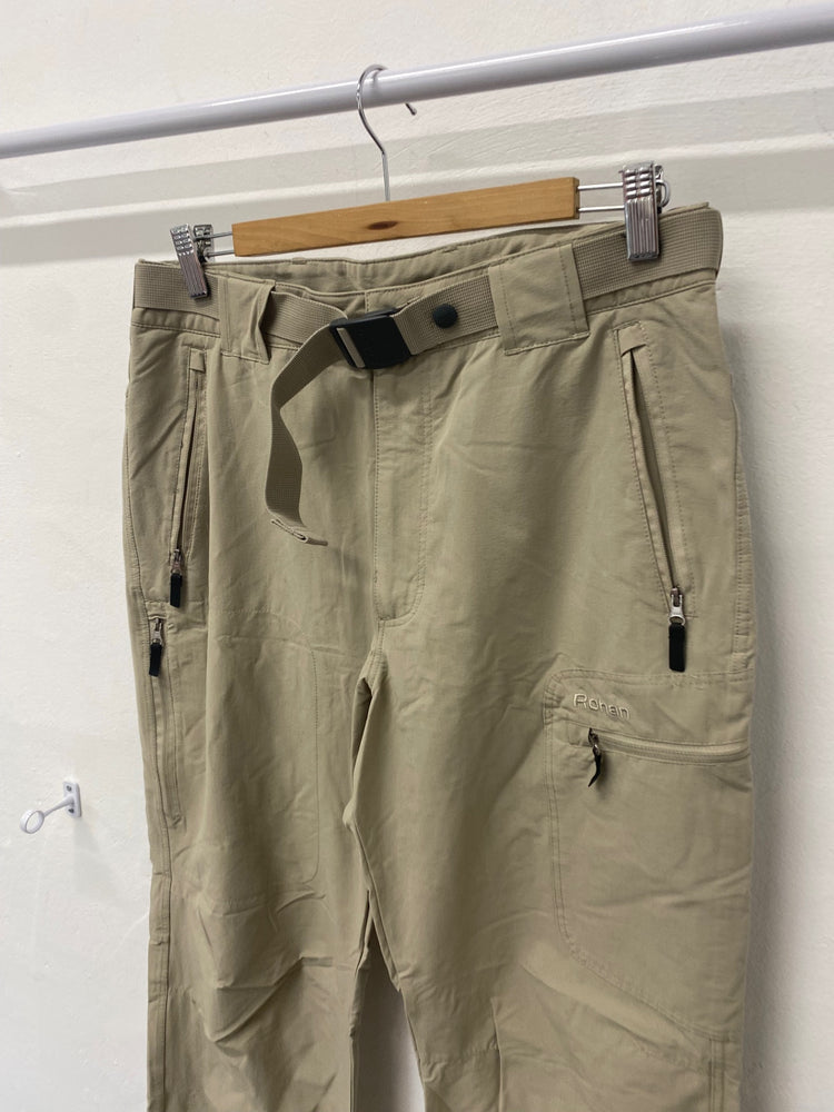 Gorgeous Rohan Utility Trousers W32" Stone cargo pants Short Length LF003
