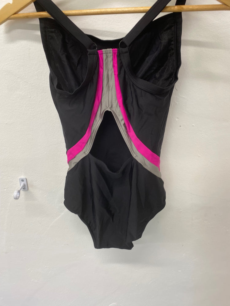 Gorgeous Zoggs Swimsuit Uk30GG Black & Pink Built bra LF003