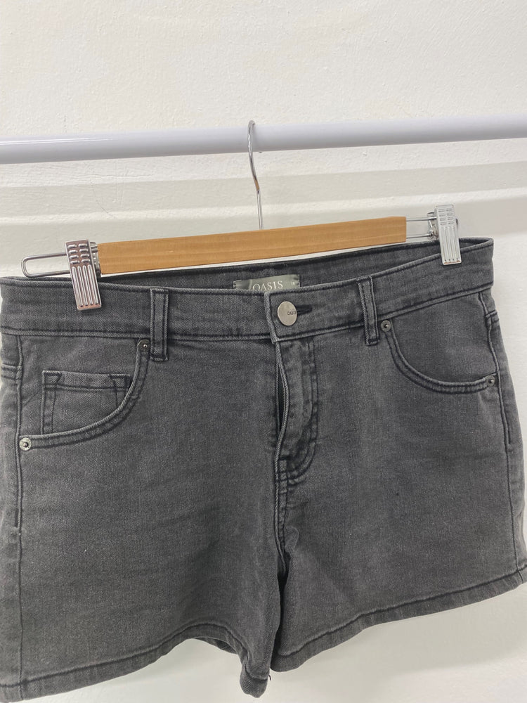 Gorgeous duo of Oasis Shorts UK10 White & Black/ grey LF003