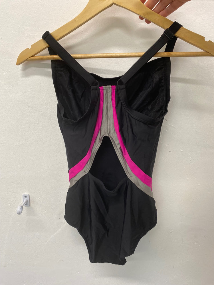 Gorgeous Zoggs Swimsuit Uk30GG Black & Pink Built bra LF003