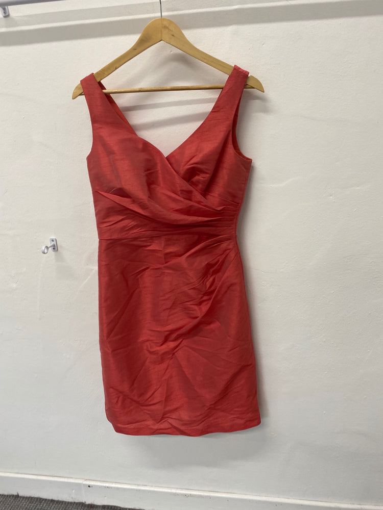 Gorgeous Alfred Sung Dress UK12 Candy Coral Pearlescent party Dress LF003