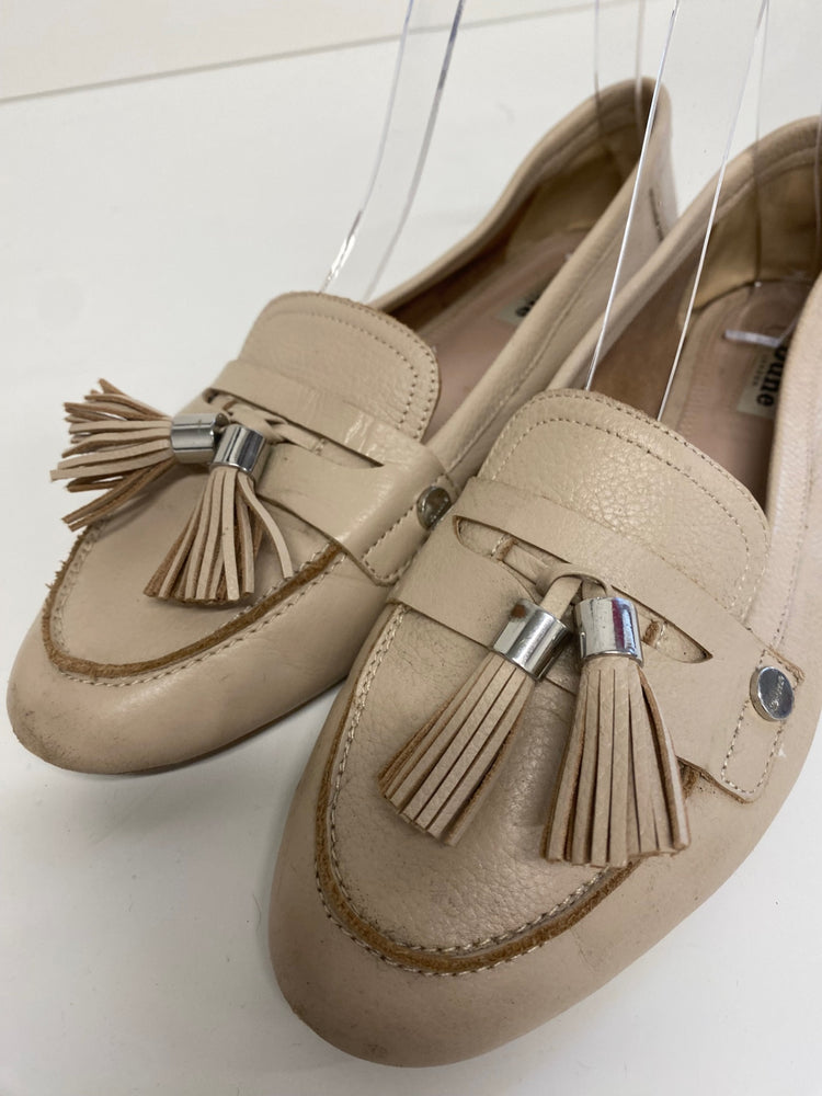 Gorgeous Dune Loafers UK5 Beige Taupe tassel loafers LF003
