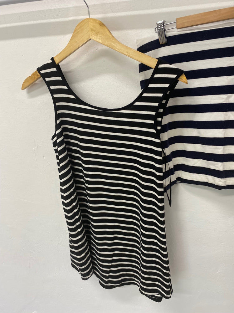 Gorgeous H&M Clothing bundle UK10 Black and White striped Classic summer essentials #2 LF003