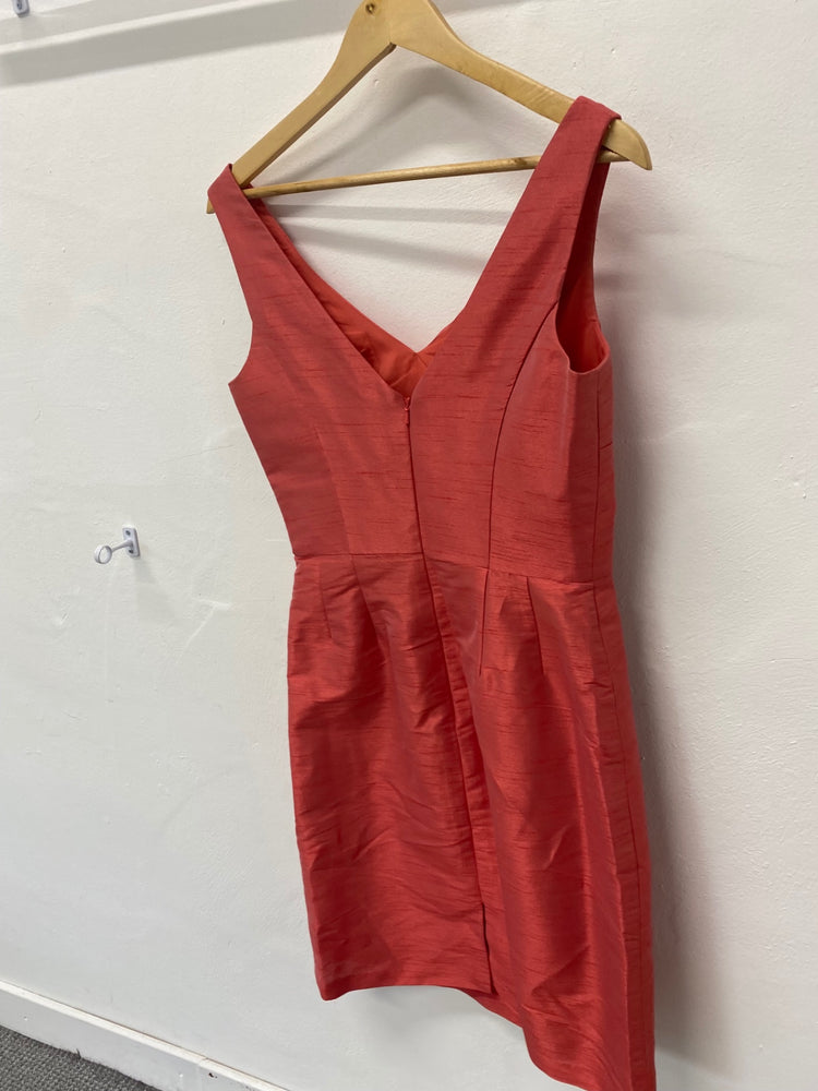 Gorgeous Alfred Sung Dress UK12 Candy Coral Pearlescent party Dress LF003