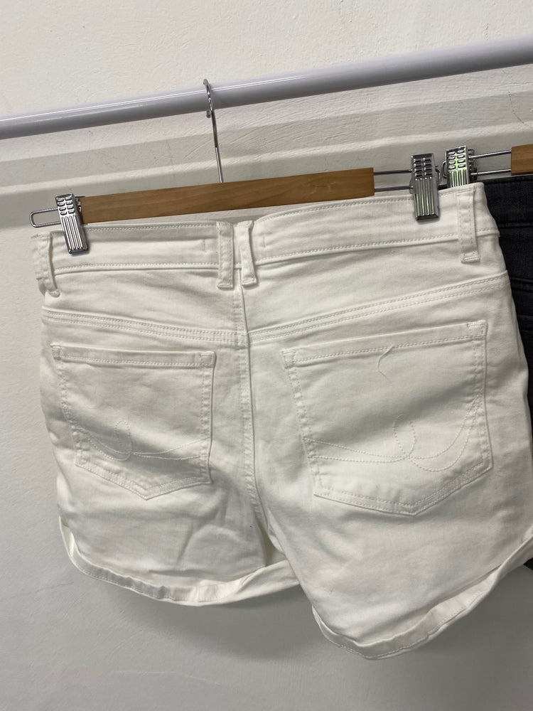 Gorgeous duo of Oasis Shorts UK10 White & Black/ grey LF003