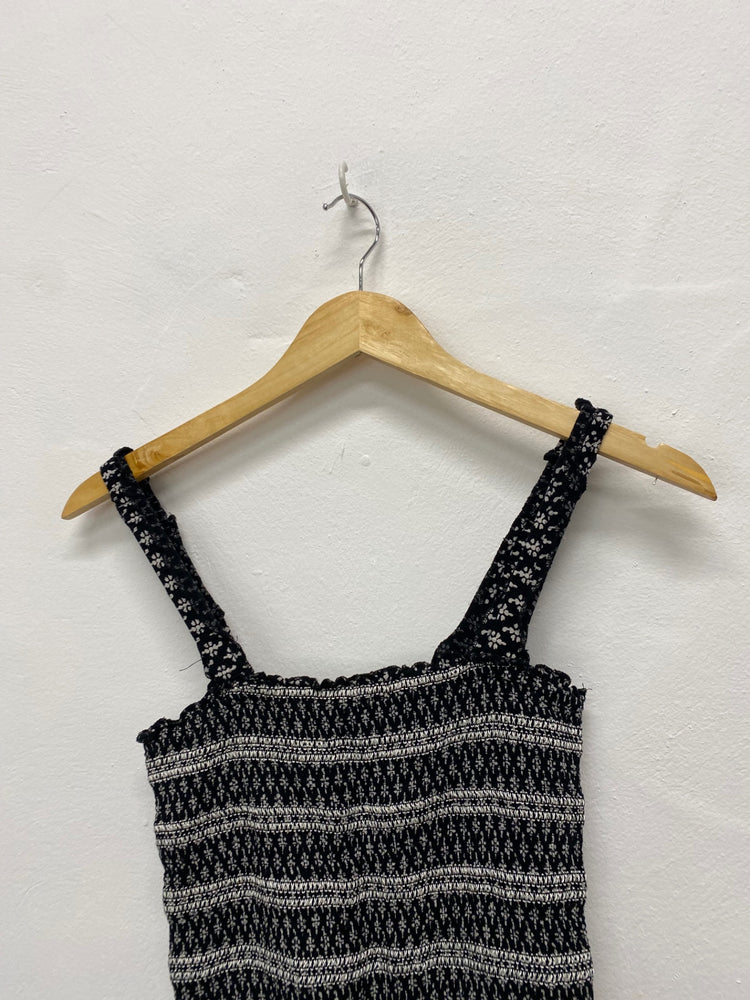 Gorgeous FatFace Jumpsuit Uk8 Black & white floral ZB001