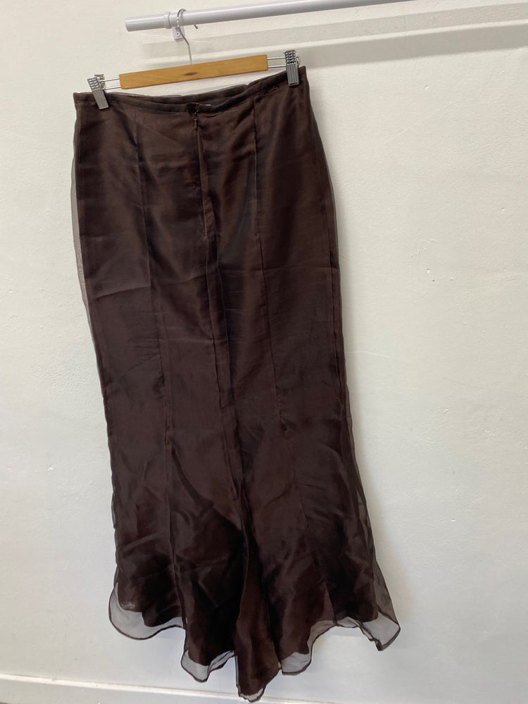 Gorgeous vintage Maggie Stevens Occasion Dress Uk16 Brown Co-ord Two piece LF003