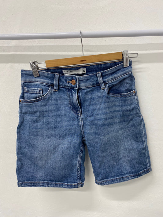 Gorgeous Next Denim Shorts UK6 Blue Boy Short Mid Rise ZB001