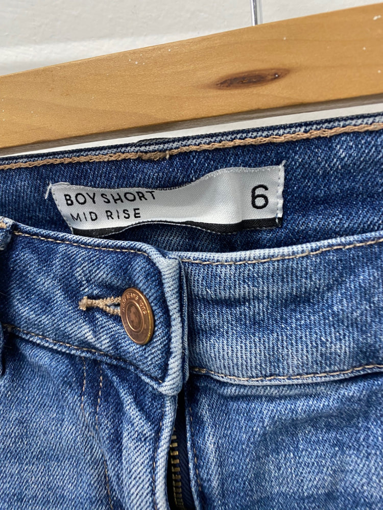 Gorgeous Next Denim Shorts UK6 Blue Boy Short Mid Rise ZB001