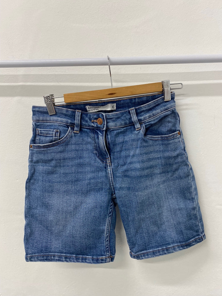 Gorgeous Next Denim Shorts UK6 Blue Boy Short Mid Rise ZB001