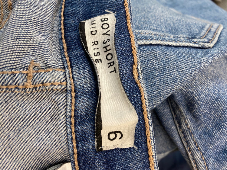 Gorgeous Next Denim Shorts UK6 Blue Boy Short Mid Rise ZB001