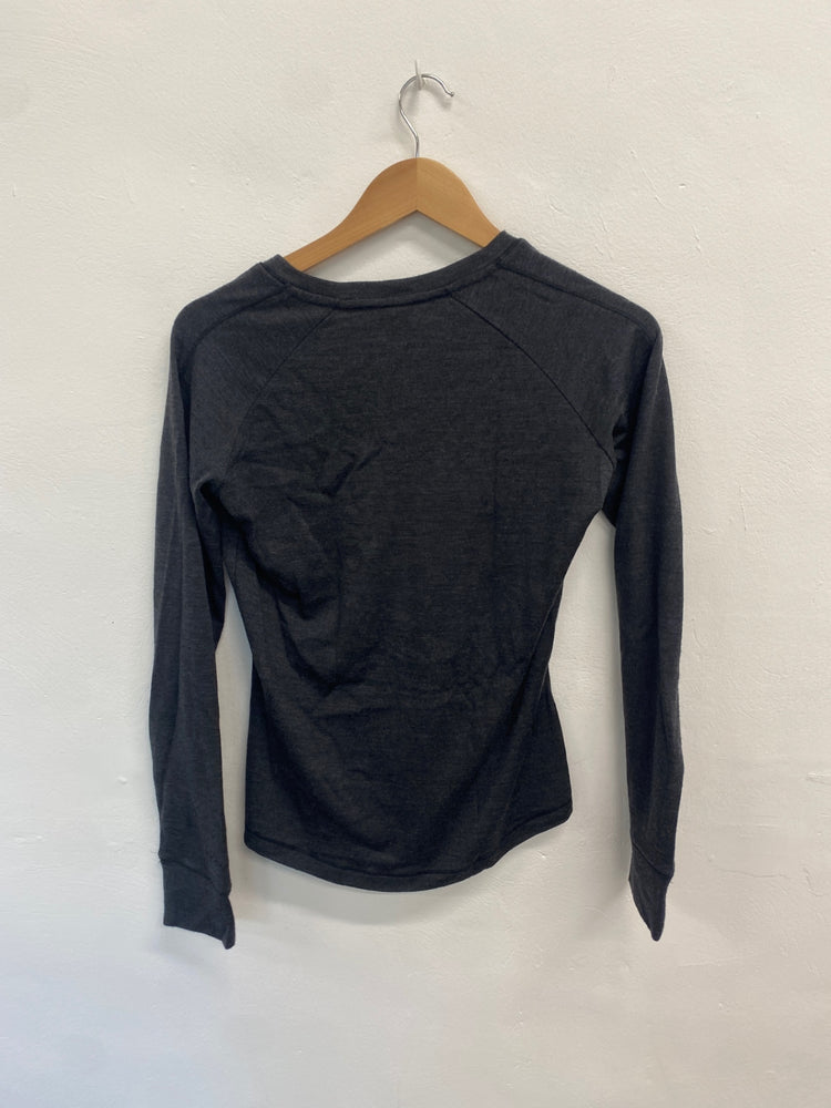 Fabulous Icebreaker Long Sleeve Top UK S Dark gray thermal skiing GM003