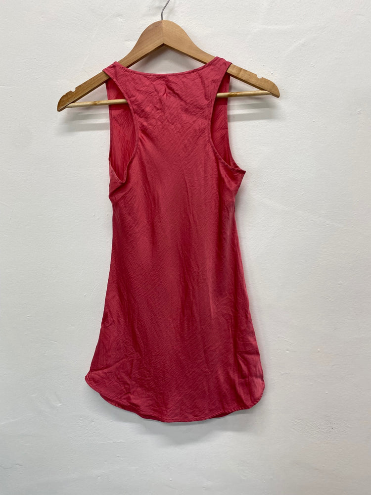 Gorgeous Reiss Tank Top Uk8 Rose pink textured GM003