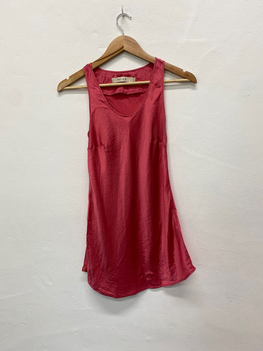 Gorgeous Reiss Tank Top Uk8 Rose pink textured GM003