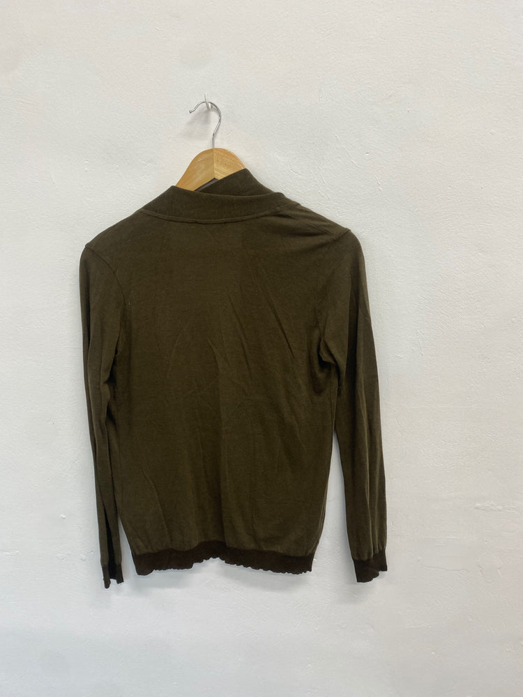 Gorgeous Massimo Dutti Cardigan UK8 Olive green RC346