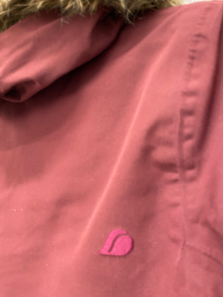 Gorgeous DIDRIKSONS Winter Coat Uk8 Maroon with Faux Fur trim GM003