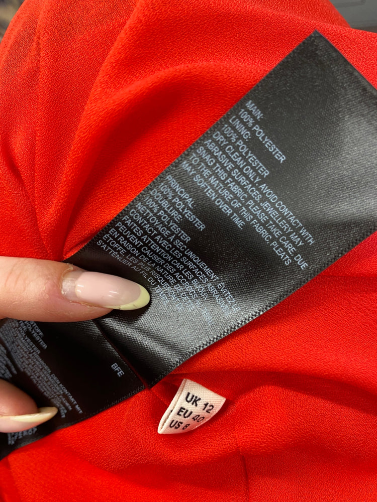 Gorgeous Whistles Dress UK12 Red animal print LT002