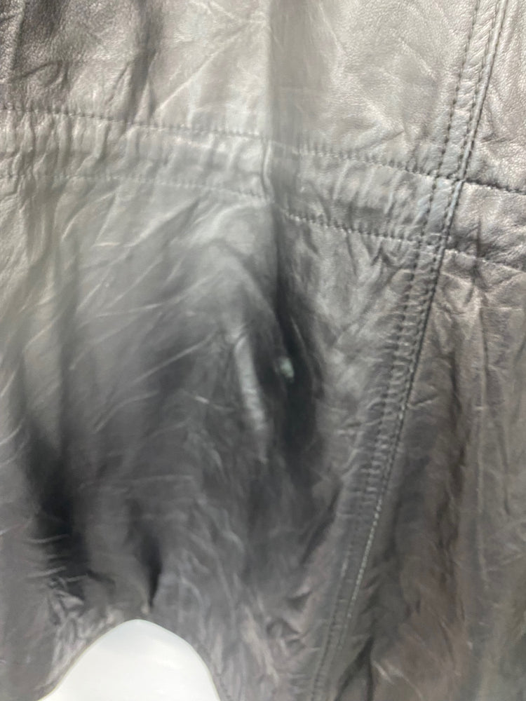 Fabulous Burberry Leather biker Jacket 40R Black utility biker Buttersoft LT002