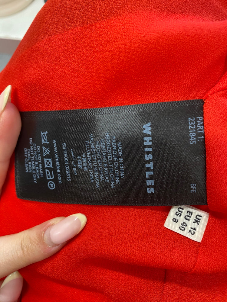 Gorgeous Whistles Dress UK12 Red animal print LT002