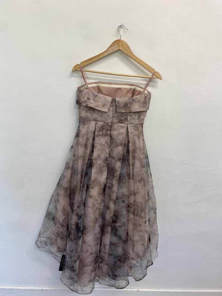 Fabulous Debut Dress UK10 Pastel multicolor Strapless a line BM051