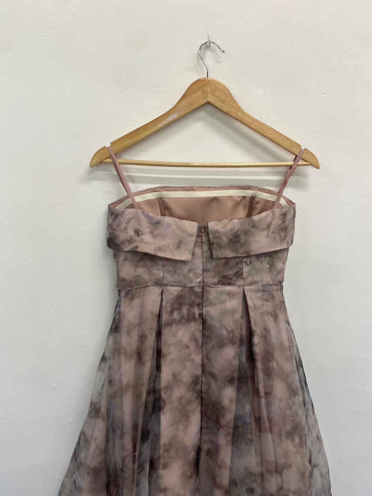 Fabulous Debut Dress UK10 Pastel multicolor Strapless a line BM051