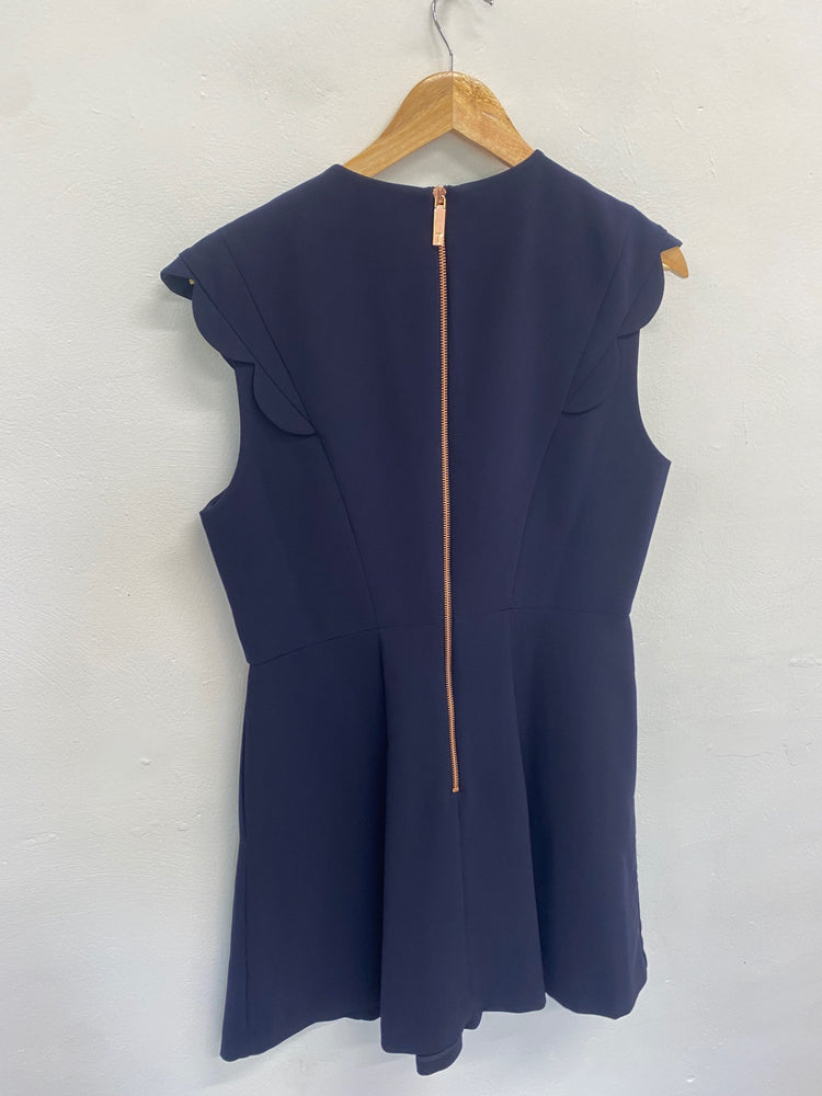 Fabulous Ted Baker Dress UK14 Navy blue BM051