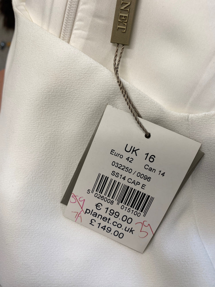 Fabulous PLANET Dress UK16 Black and White CM416