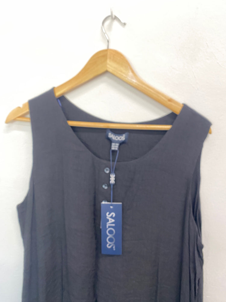 Fabulous SALOOS Dress UK18 Black lightweight tunic dress CM416