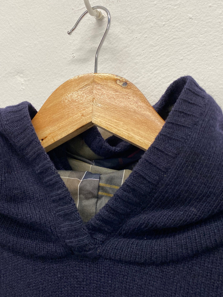 Fabulous Barbour Birnam Hoodie Uk14 Navy blue tartan details CM416