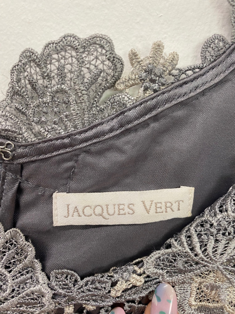 Fabulous Jacques Vert Midi Dress UK16 Grey CM416