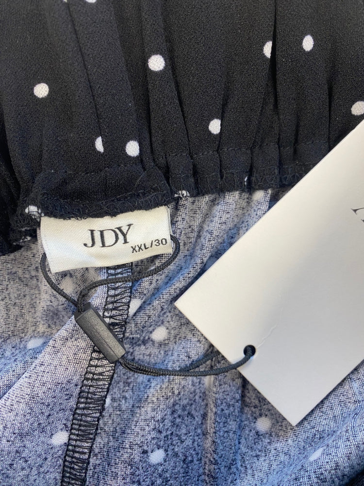 Dupe Fabulous JDY Wide Leg Trousers UK16 Black Polkadot LB010