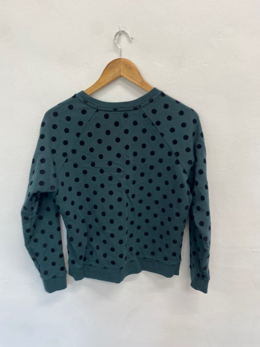 Fabulous WHISTLES Sweatshirt UK S Green spotted SD353