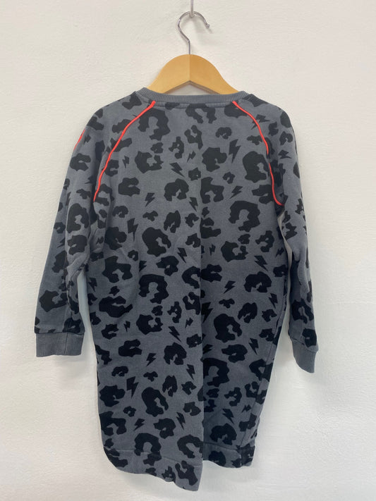 Fabulous Scamp & Dude Sweater Dress 4-5yrs Grey & Black Animal Print SD353