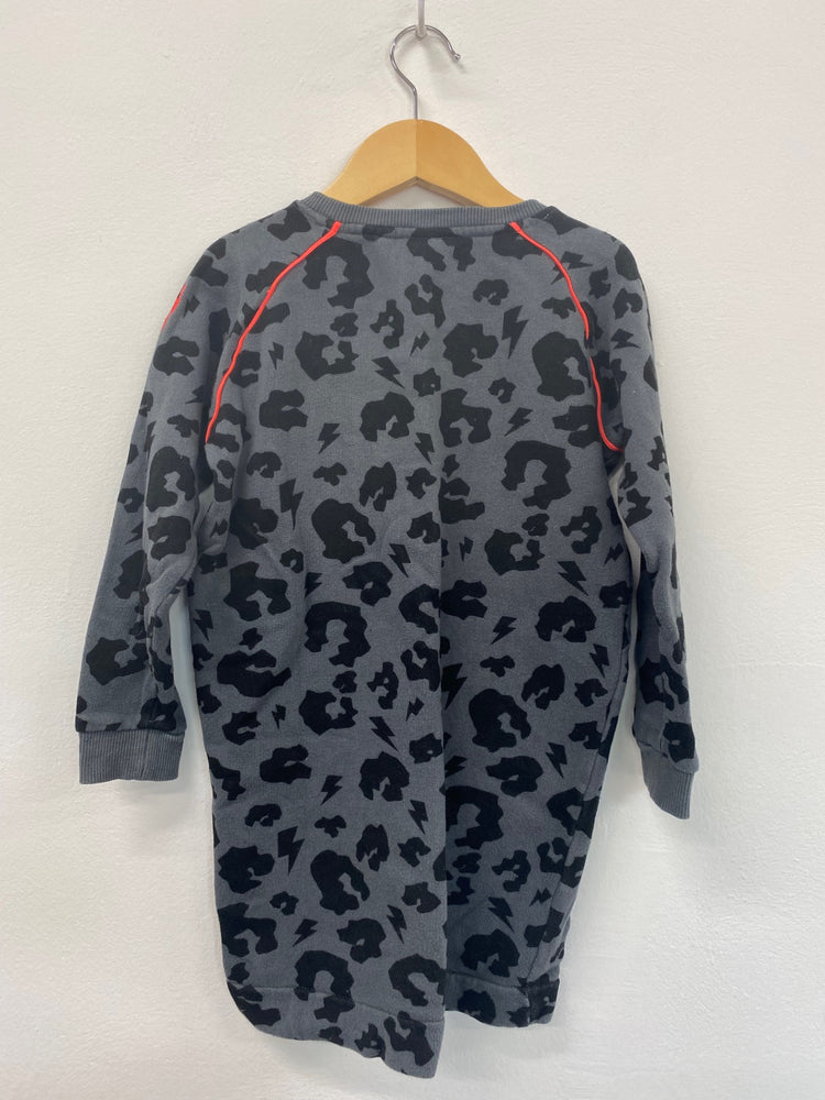 Fabulous Scamp & Dude Sweater Dress 4-5yrs Grey & Black Animal Print SD353