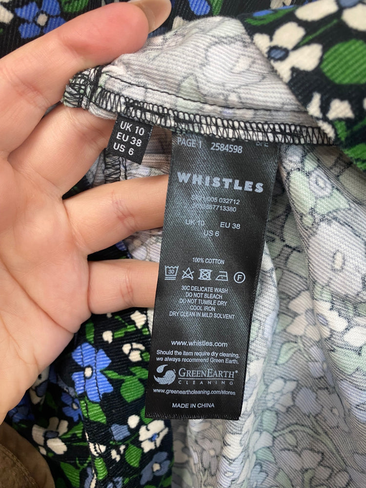 Fabulous Whistles Mini Dress UK10 Black Ditsy Floral SD353