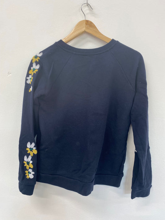 Fabulous Whistles Floral Sweatshirt UK S Navy SD353