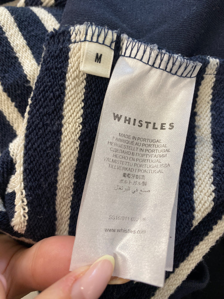 Fabulous Whistles Sweater M Navy striped casual SD353
