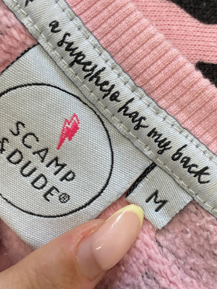 Fabulous Scamp & dude Sweater dress UK M Pink blue SD353