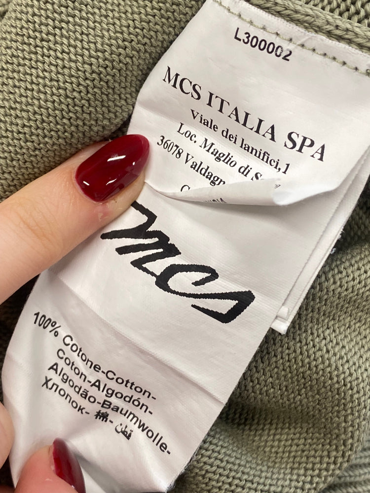 Classic MCS Sweater UK XL Olive Green quarter zip FK116