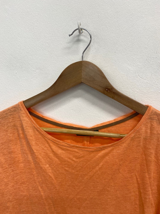 Amazing Massimo Dutti Long Sleeve Top UK L Orange summer vibe FK116