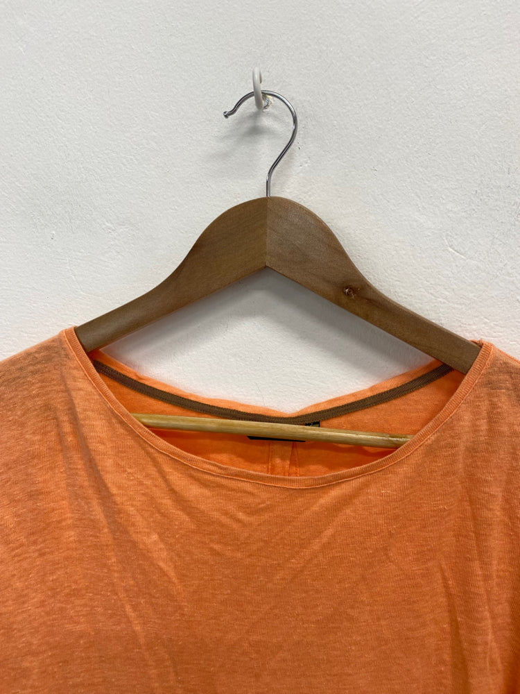 Amazing Massimo Dutti Long Sleeve Top UK L Orange summer vibe FK116