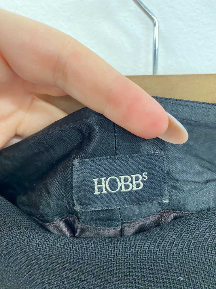 Amazing Hobbs Wide Leg Wool Trousers UK12 Black FK116