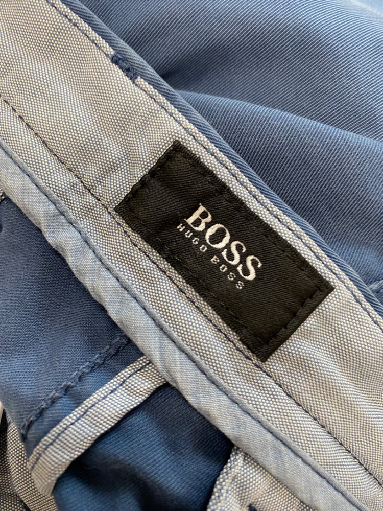 Amazing Hugo Boss Pants W34" Blue chino men’s casual classic stretch FK116
