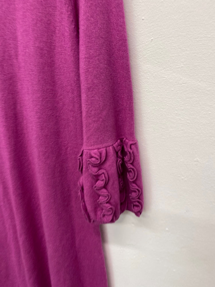 Fabulous Marilyn Monroe Jumper Dress Uk16 Pink silk cashmere embellished sleeves FK116