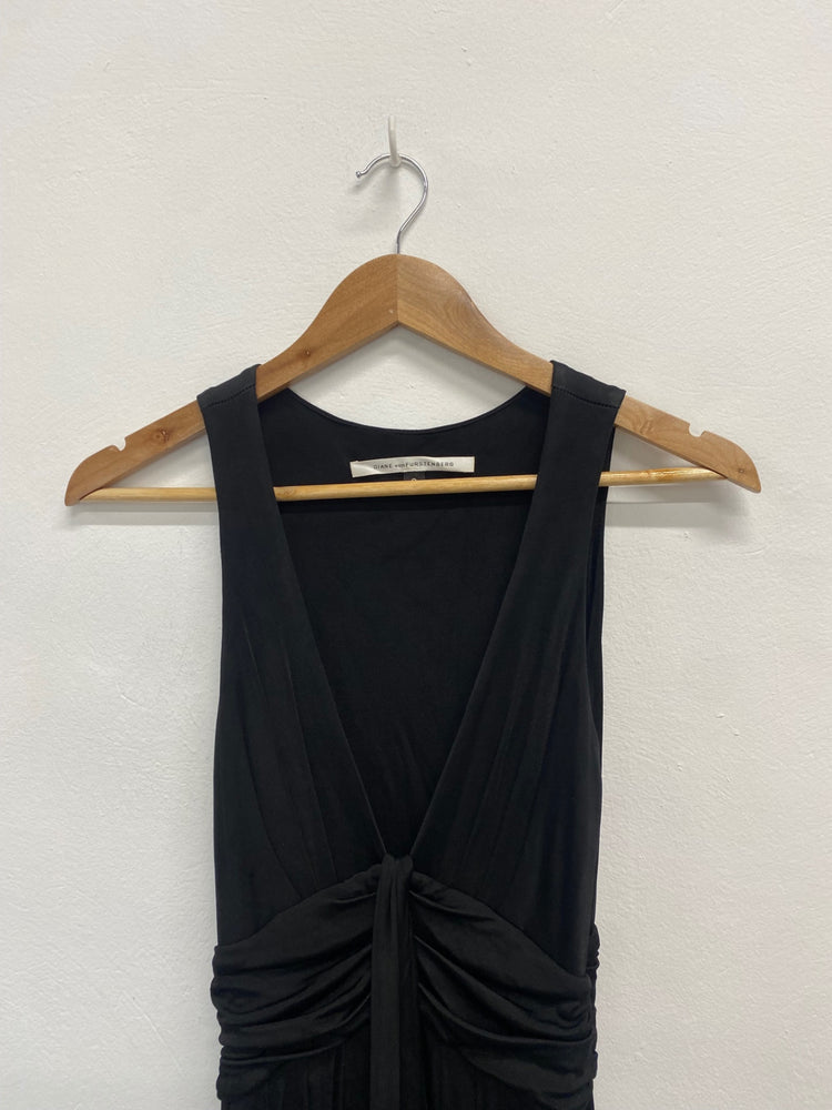 Amazing Diane Von Furstenberg Midi Dress UK6 Black formal party FK116