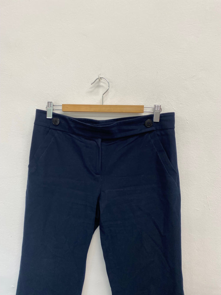 Amazing Jigsaw Tailored trousers UK12 Navy blue FK116