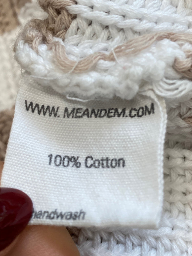 Amazing ME+EM Sweater UK L Beige and White striped FK116